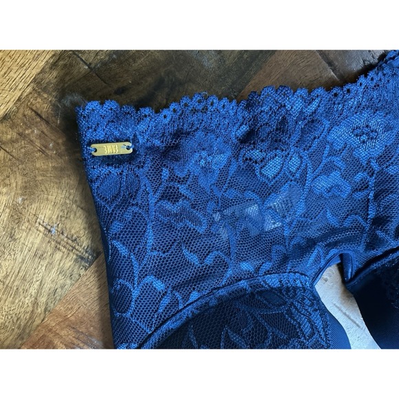 Fredricks of Hollywood FAME Long Line Corset Bustier Bra Sz: 34C Royal Blue EUC - Picture 3 of 7